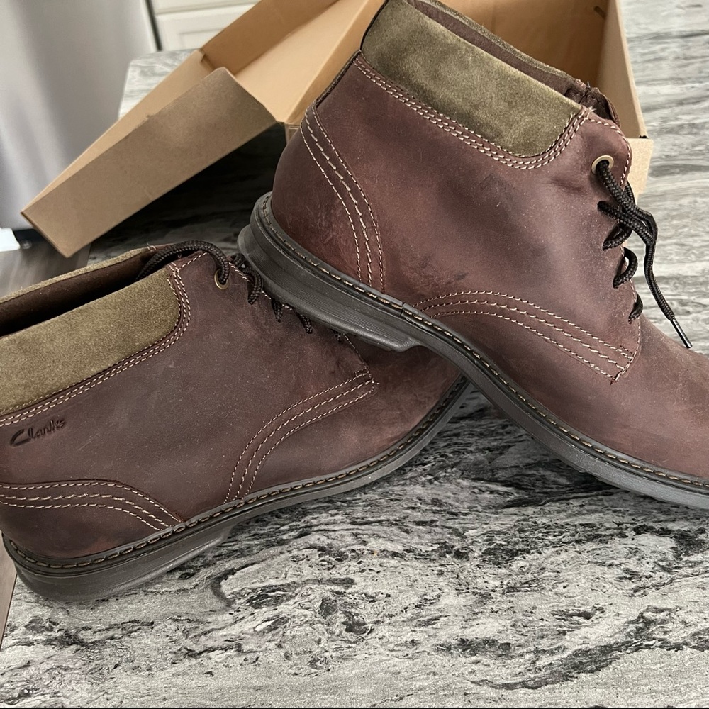 Clarks Rendell Peak brown leather boot (NIB) - Picture 13 of 14